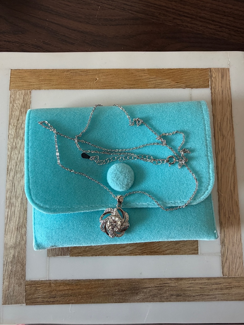 Moissanite Silver Pendant Necklace